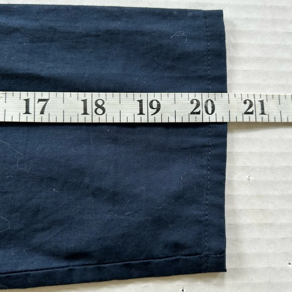 Merlette V front /V back tiered navy blue 100% cotton blouse sz M/L ?